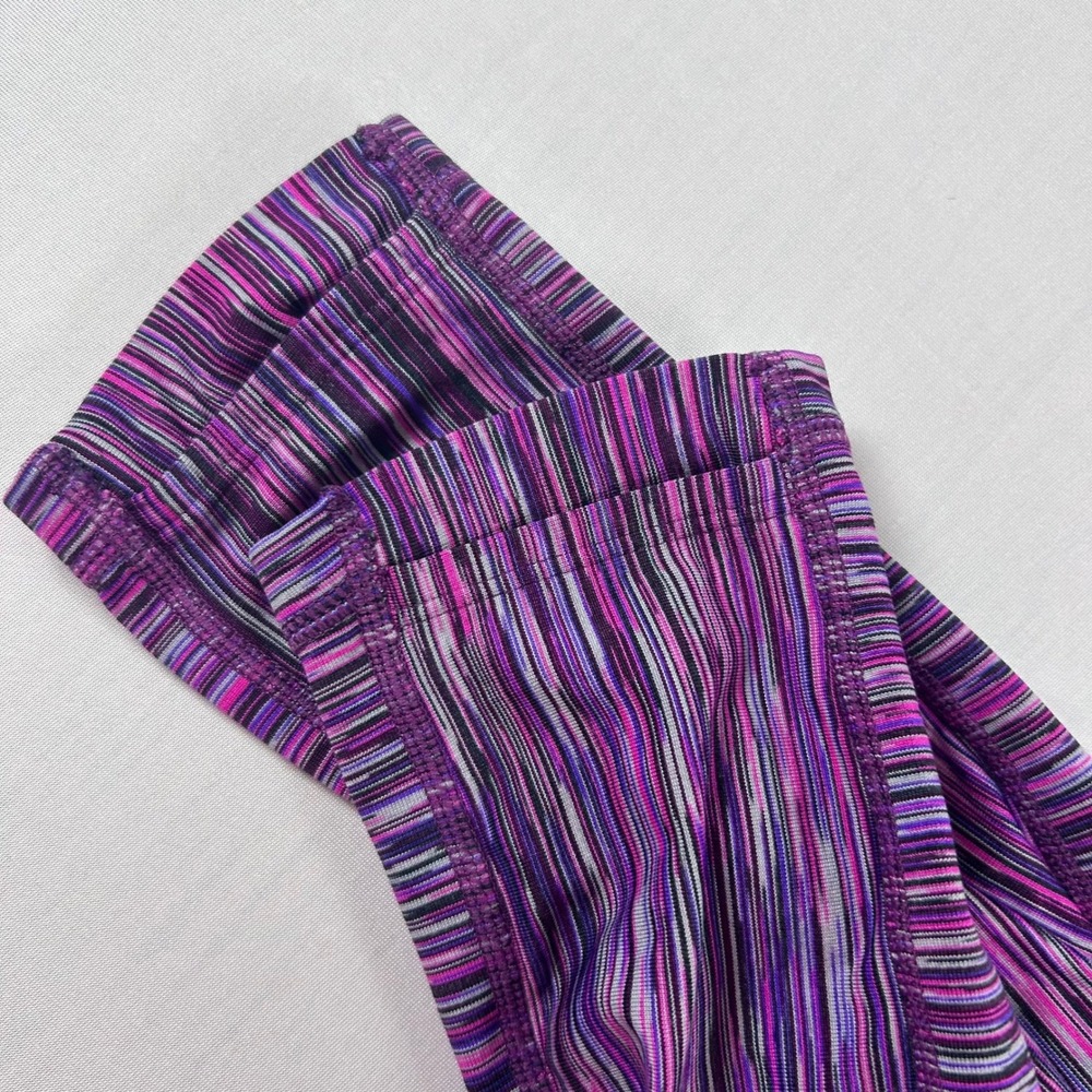 prAna 1/4 Zip Pullover Womens S Purple Space Dye Thumbhole Running Hiking Top - Picture 6 of 9